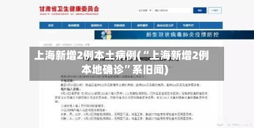 上海新增2例本土病例(“上海新增2例本地确诊	”系旧闻)-第2张图片