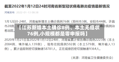 【江苏新增本土确诊8例	、本土无症状76例,小规模都是零申报吗】-第2张图片