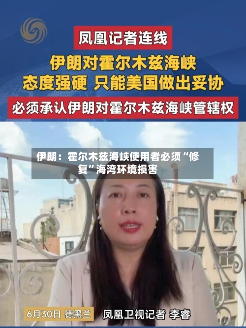 伊朗：霍尔木兹海峡使用者必须“修复”海湾环境损害-第2张图片