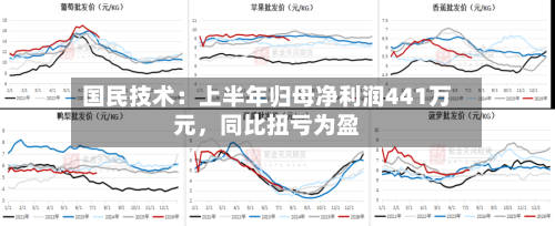 国民技术：上半年归母净利润441万元，同比扭亏为盈