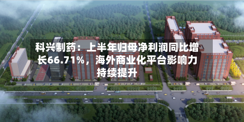 科兴制药：上半年归母净利润同比增长66.71%	，海外商业化平台影响力持续提升-第2张图片