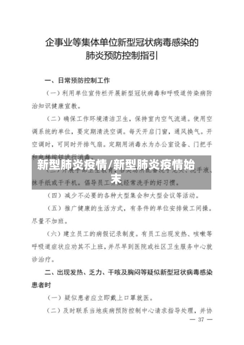新型肺炎疫情/新型肺炎疫情始末