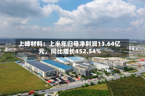 上峰材料：上半年归母净利润13.64亿元	，同比增长452.54%-第3张图片