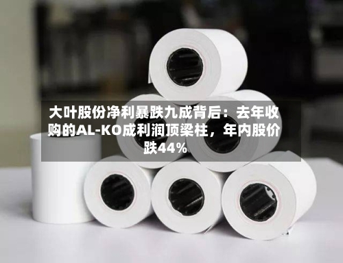大叶股份净利暴跌九成背后：去年收购的AL-KO成利润顶梁柱，年内股价跌44%