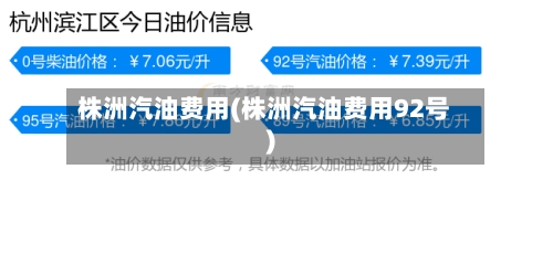 株洲汽油费用(株洲汽油费用92号)-第2张图片