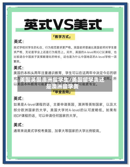 美国英国澳洲留学生/美国留学贵还是澳洲留学贵